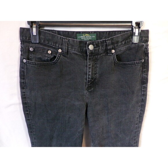 LRL Lauren Jeans Co. Ralph Lauren Jeans Women's 10P Black Classic Straight 31x27 - Picture 2 of 9